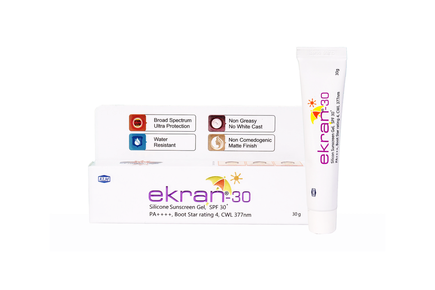 Ekran 30 Silicon Sunscreen Gel SPF30+, 50gm