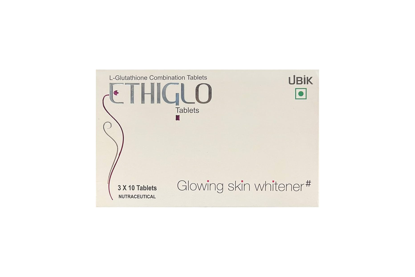Ethiglo Glowing Skin Whitener Tablets, 30N