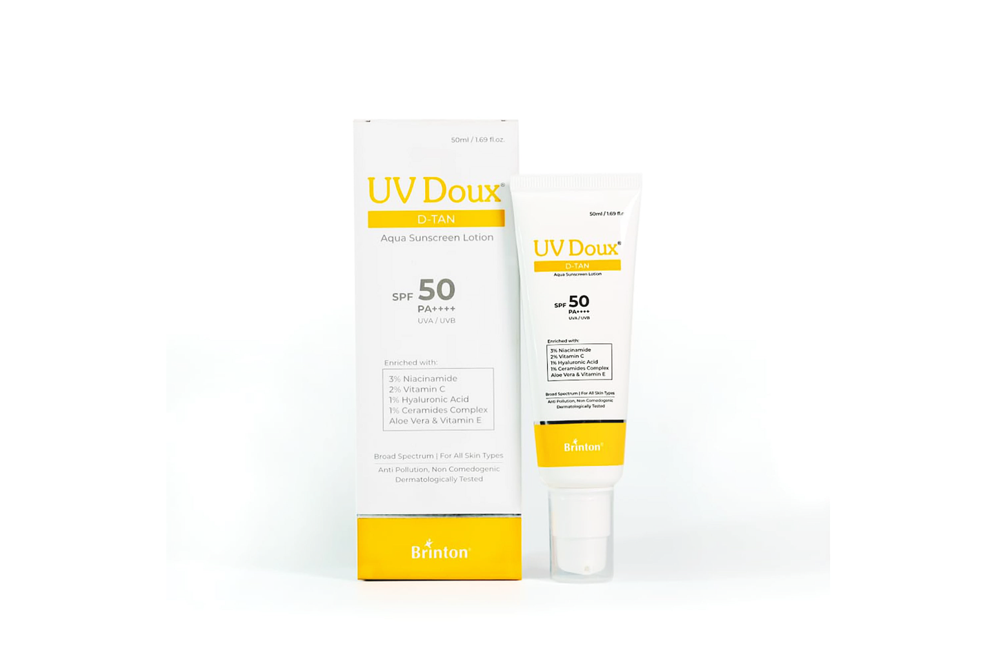 UV Doux D-Tan Aqua Sunscreen Lotion SPF50+, 50ml