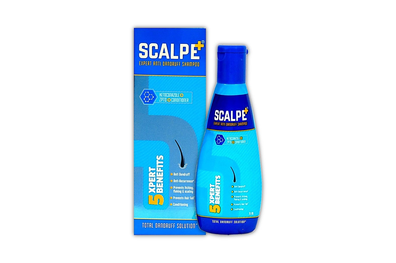 Scalpe+ Anti-Dandruff Shampoo, 75ml (Pack of 2)