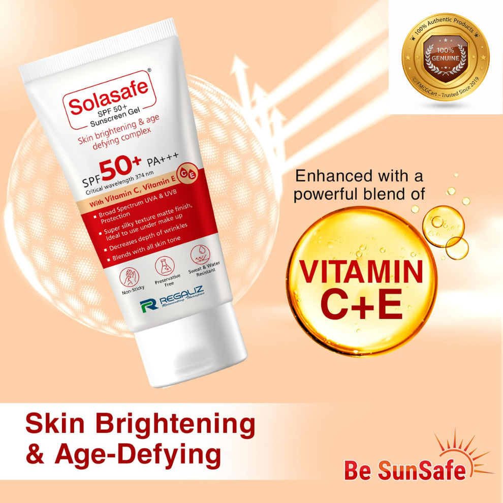 Solasafe SPF 50+ Silicon Sunscreen Gel, 50gm