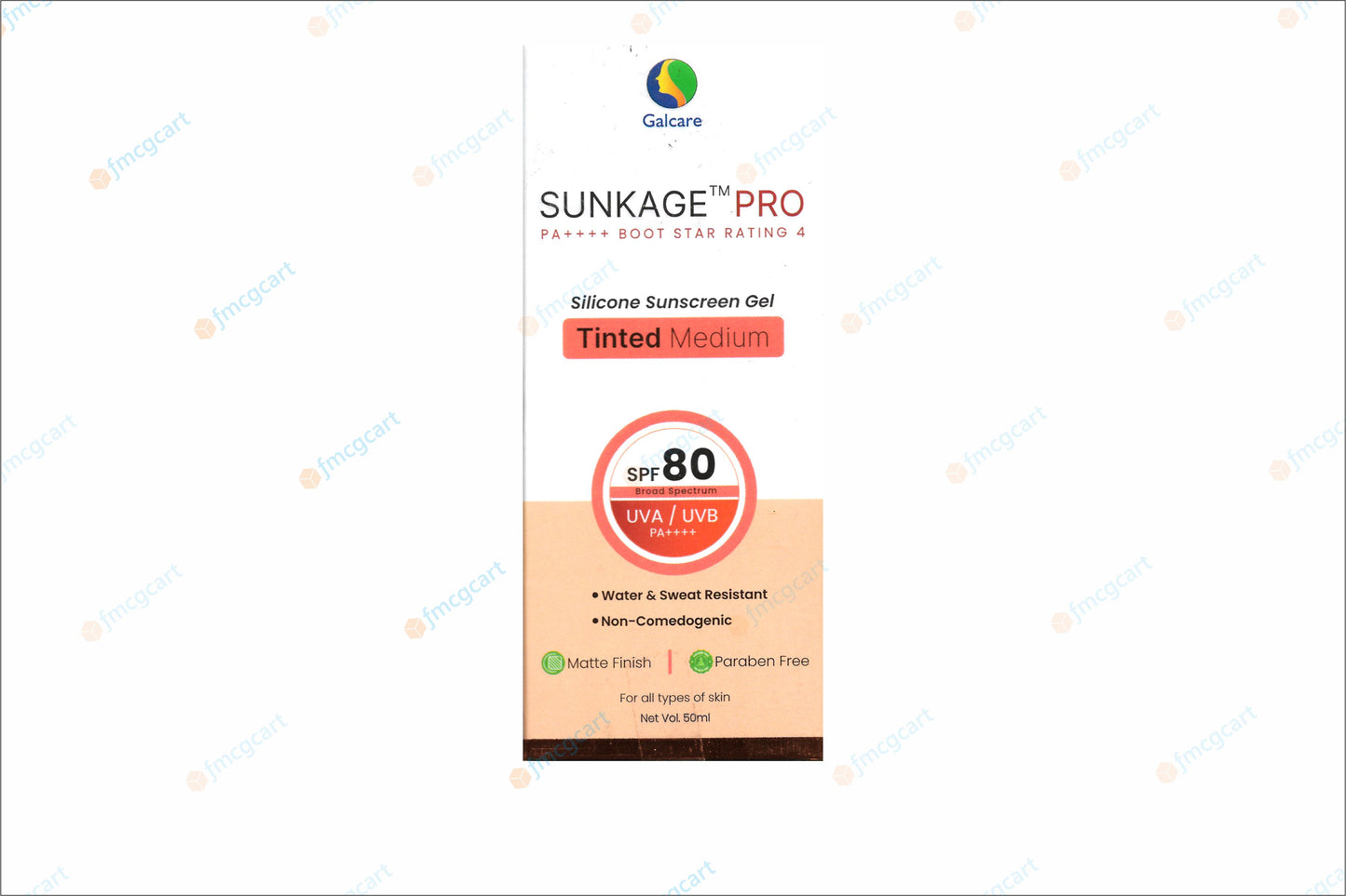 Sunkage Pro Silicon Sunscreen Gel SPF80+, 50ml
