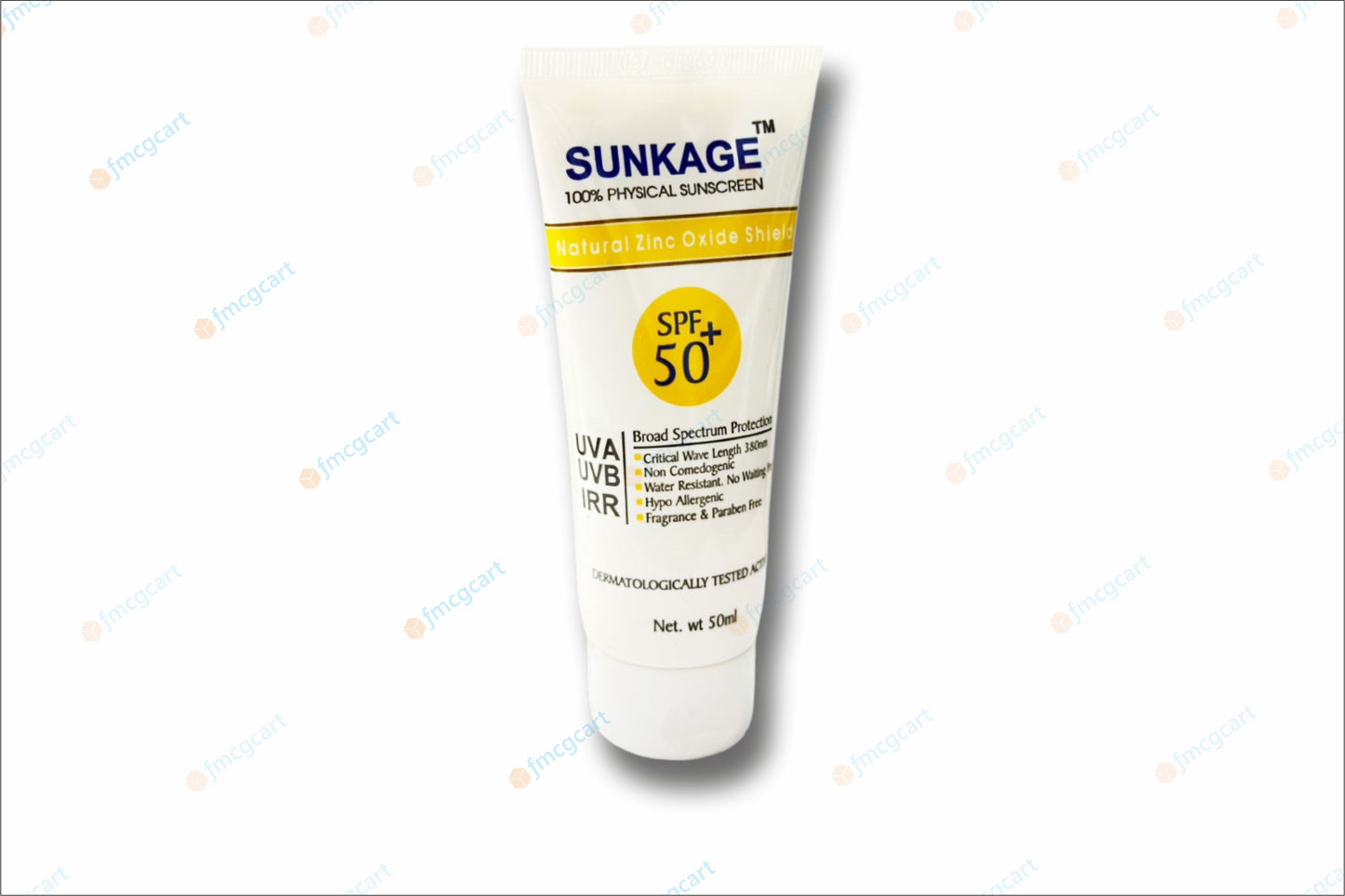 Sunkage Natural Zinc Oxide Shield SPF50+, 50ml