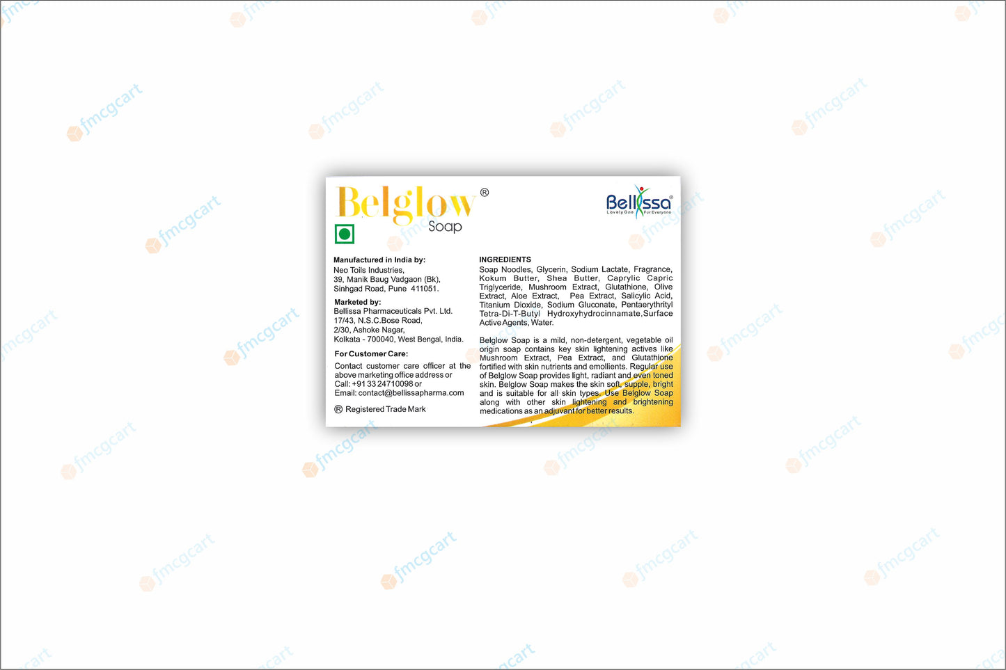 Bellissa Belglow Soap, 75gm (Pack of 2)