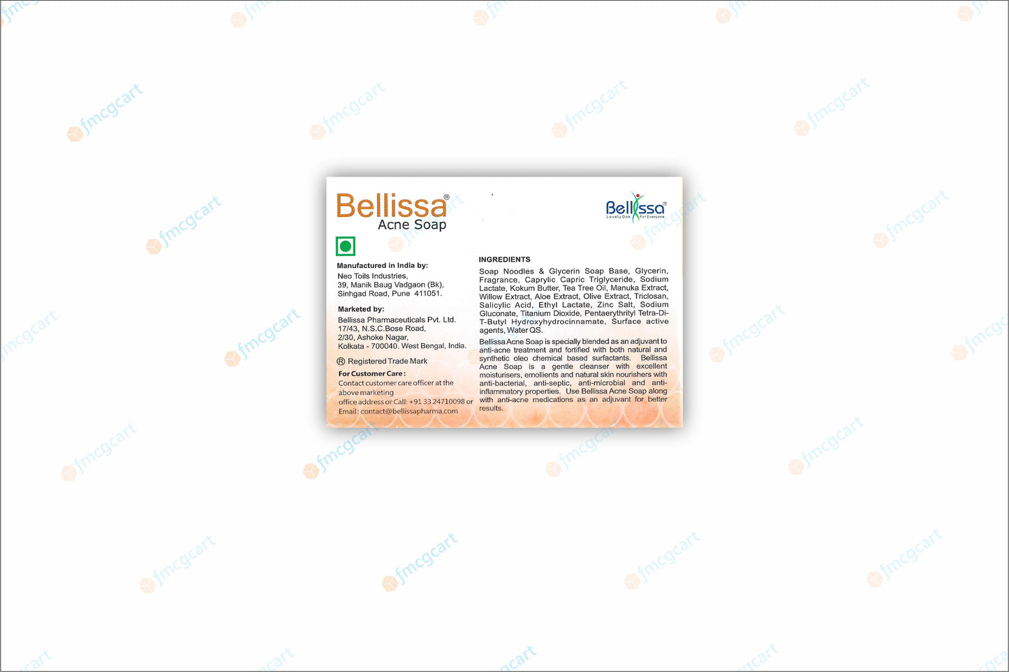 Bellissa Acne Soap, 75gm (Pack of 2)