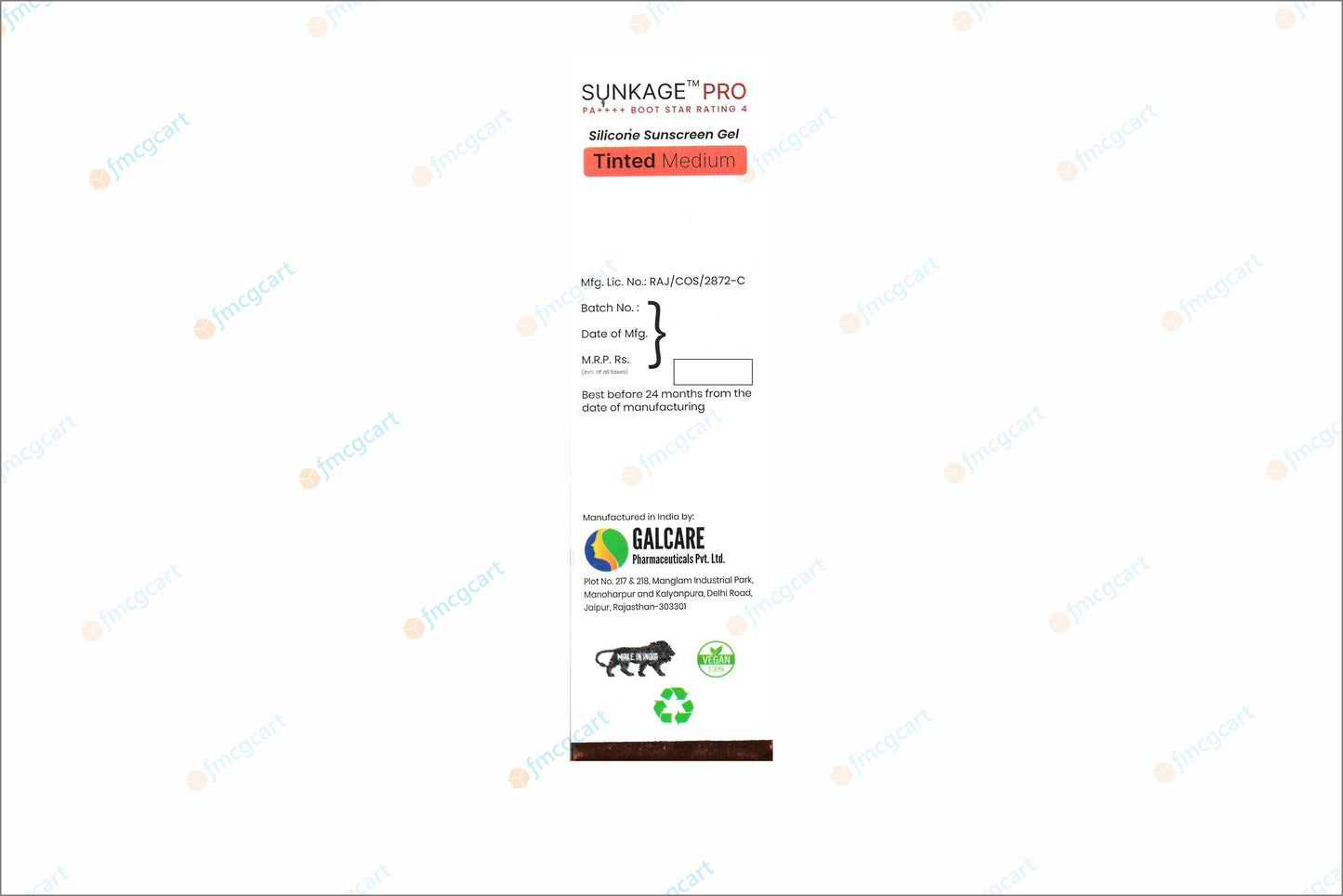 Sunkage Pro Silicon Sunscreen Gel SPF80+, 50ml