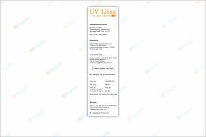 UV Lissa Lite Lightning Sun Cream SPF50+, 50gm