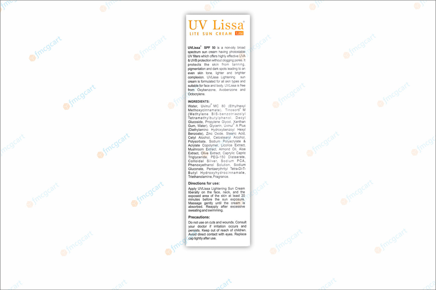 UV Lissa Lite Lightning Sun Cream SPF50+, 50gm