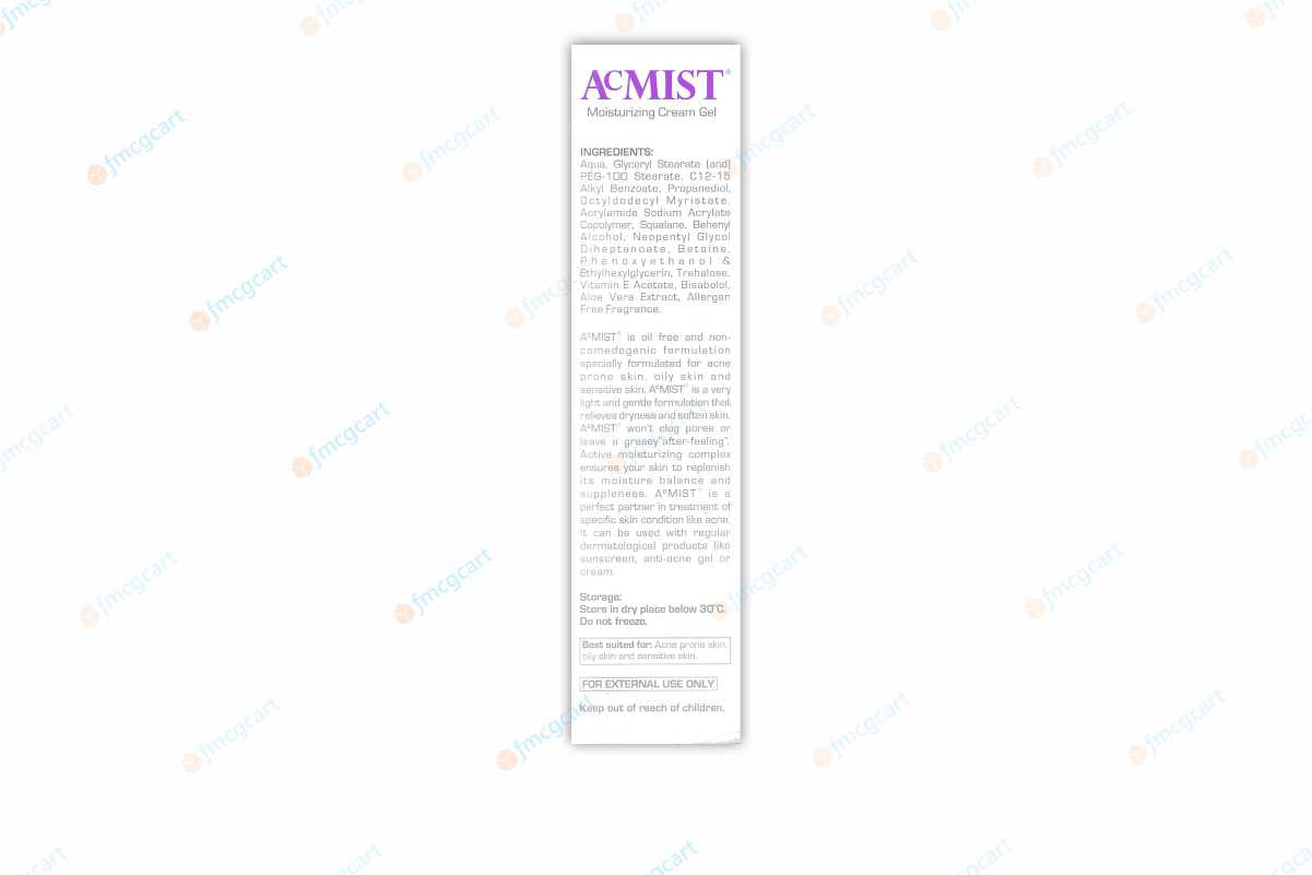 Acmist Mosturizing Cream Gel, 100gm
