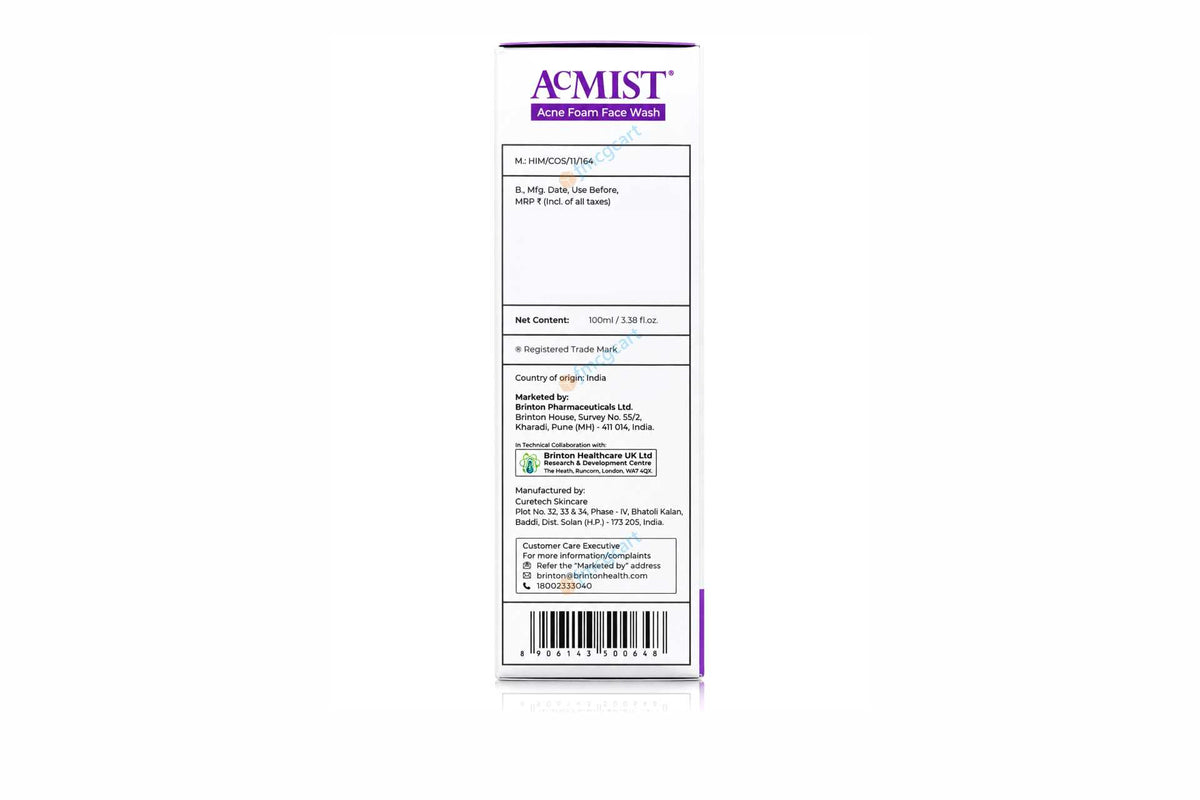Acmist Acne Foam Face Wash, 100ml