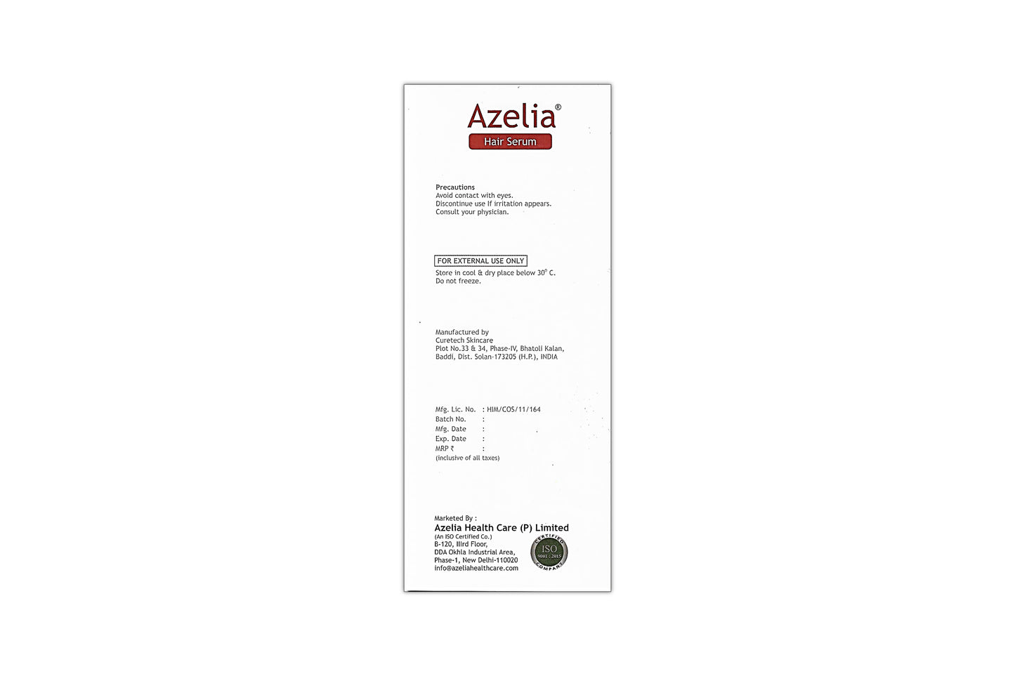 Azelia Hair Serum, 60ml