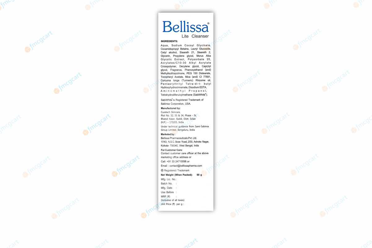 Bellissa Light Cleanser, 60ml