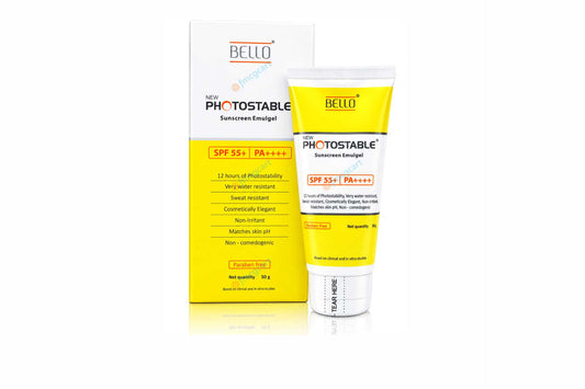 Bello New Photostable Sunscreen Emulgel SPF55+, 50gm