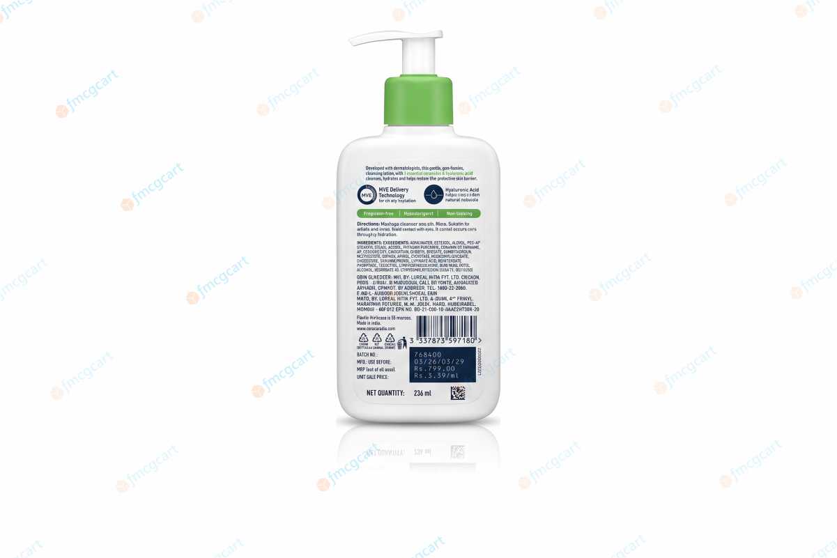 CeraVe Hydrating Cleanser For Normal to Dry Skin, 236ml
