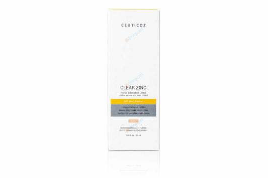 Ceuticoz Clear Zinc Tinted Sunscreen Lotion SPF50+, 50gm