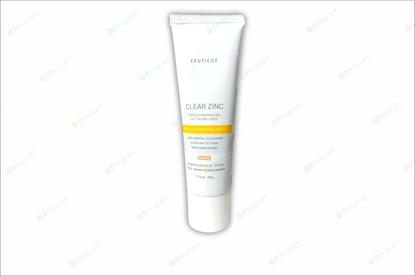 Ceuticoz Clear Zinc Tinted Sunscreen Gel SPF50+, 50gm