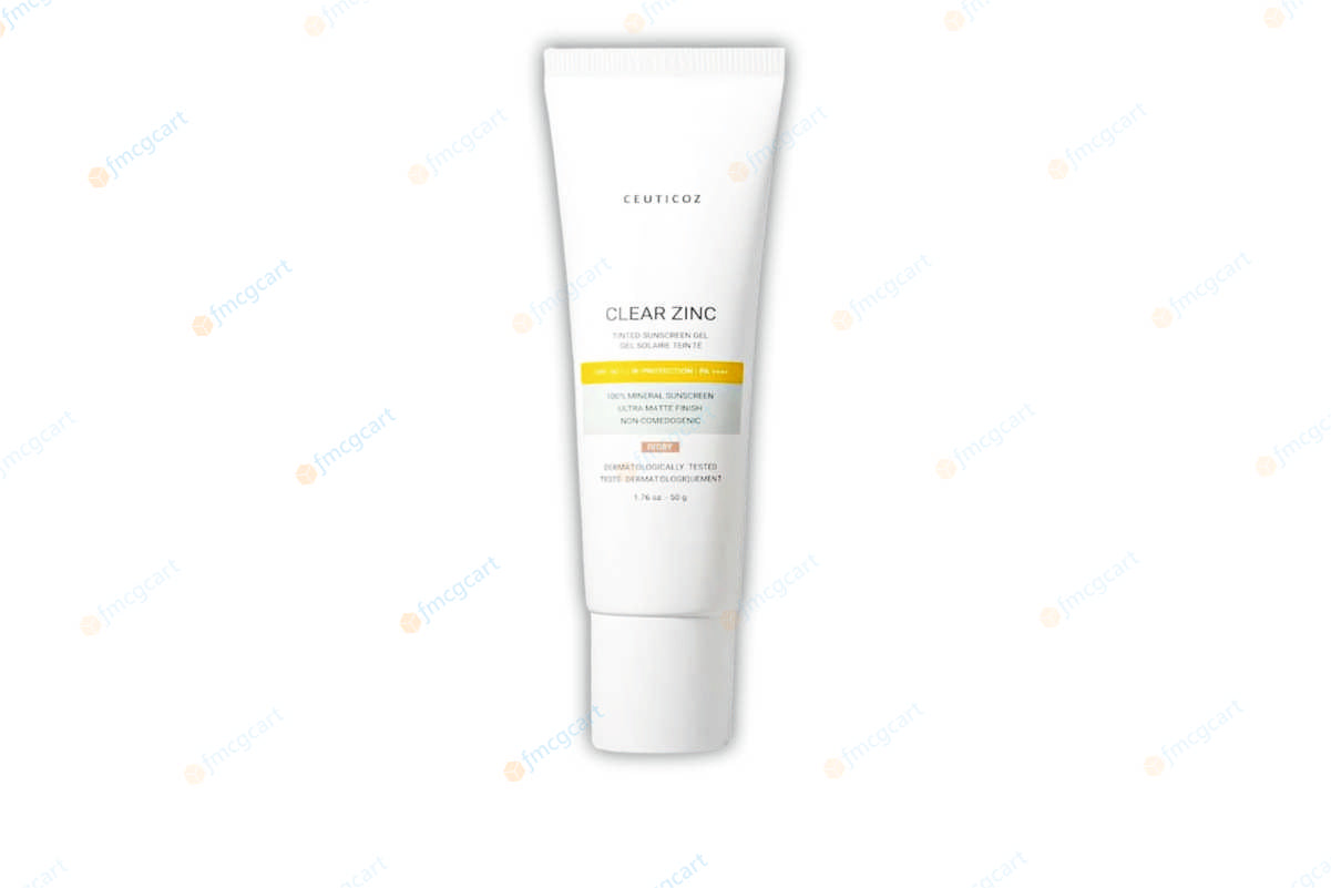 Ceuticoz Clear Zinc Tinted Sunscreen Lotion SPF50+, 50gm