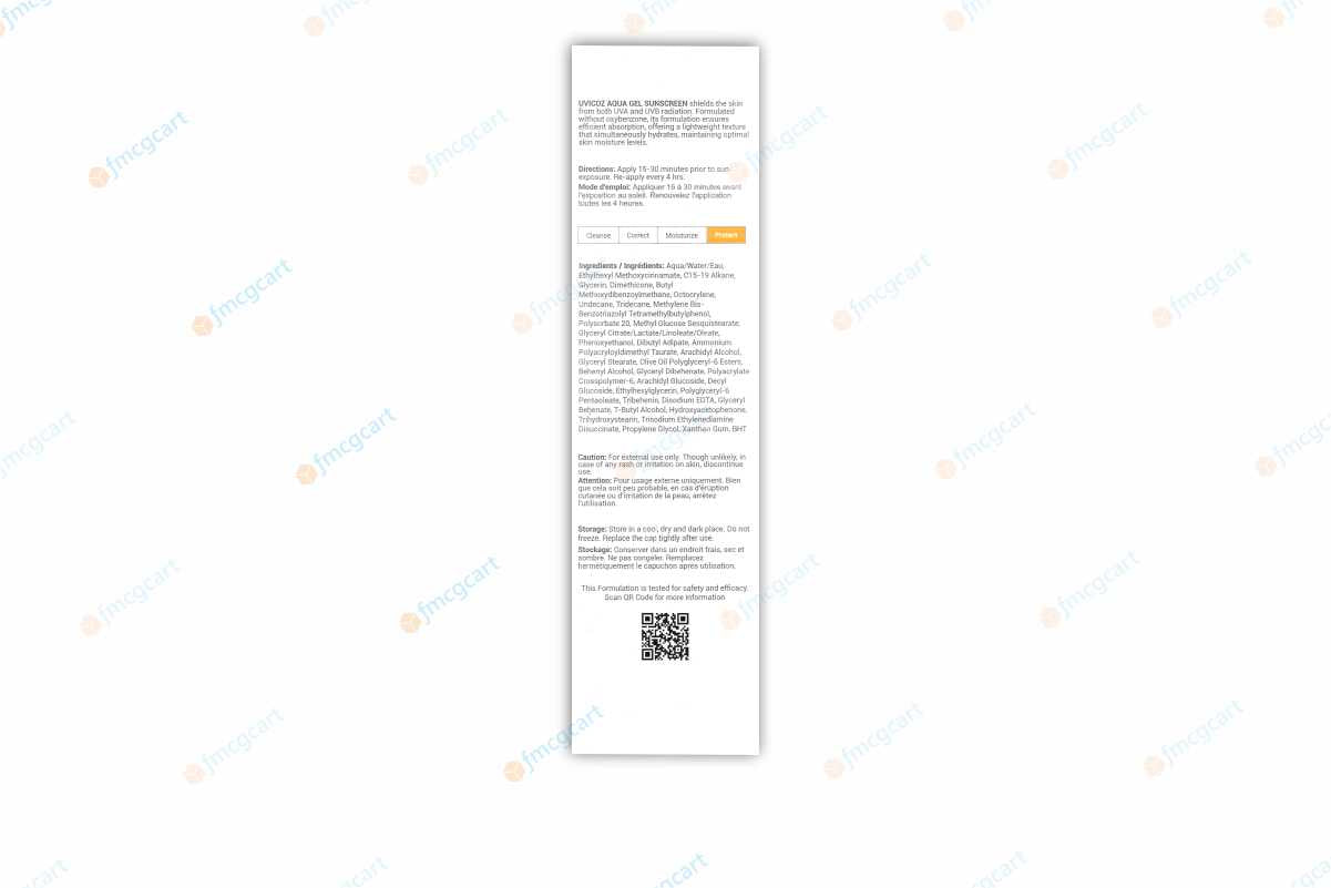 Ceuticoz Uvicoz Aqua Gel Sunscreen SPF50+, 60gm
