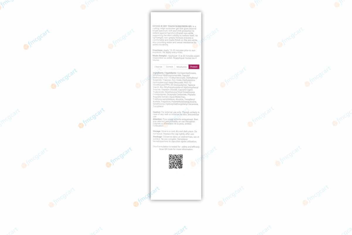 Ceuticoz Uvicoz IR Dry Touch Sunscreen Gel SPF50+, 50gm