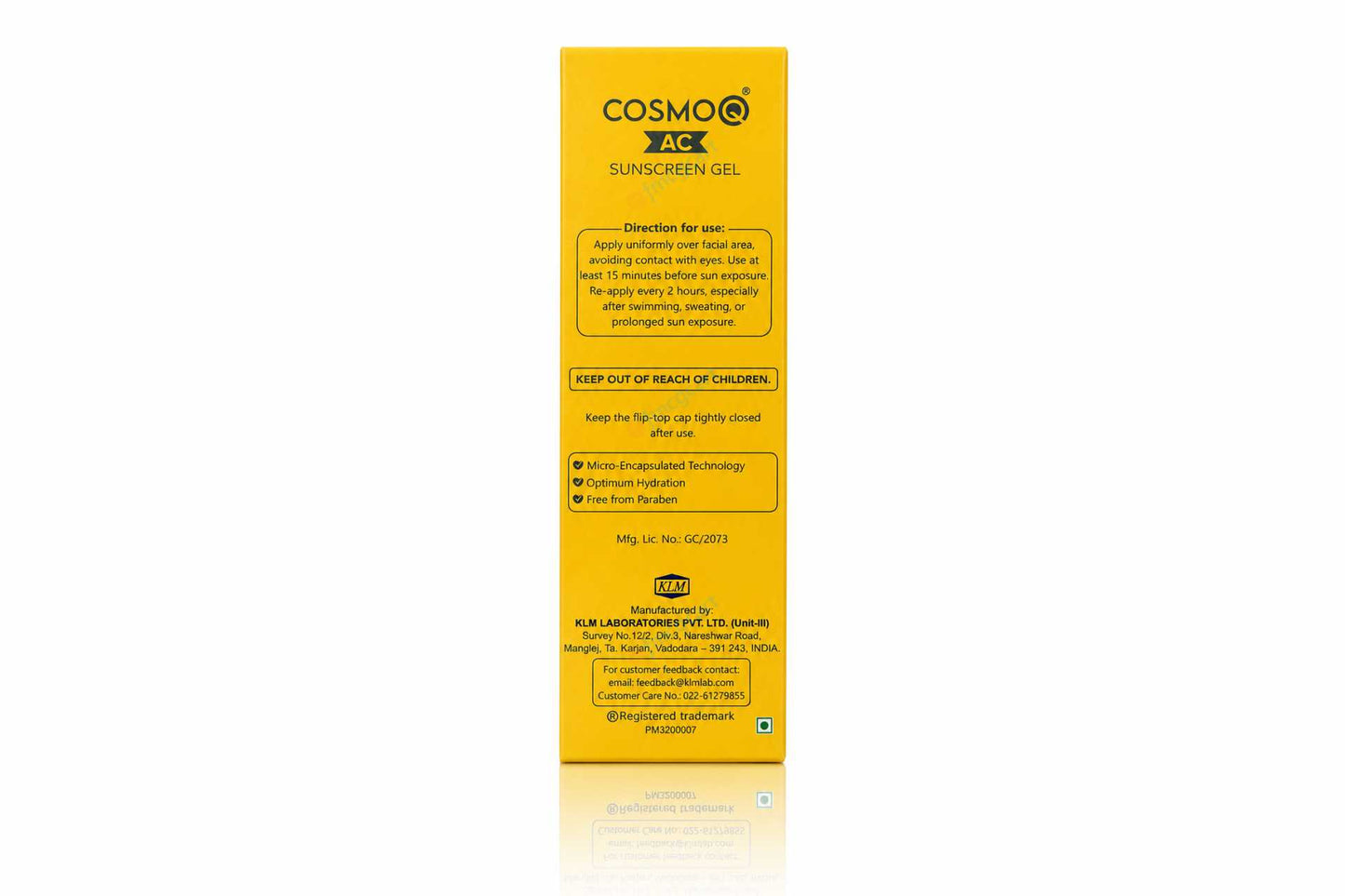 Cosmoq AC Sunscreen Gel SPF30+, 60gm