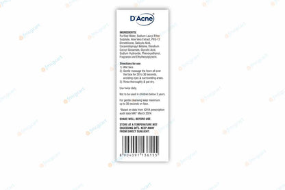 D'Acne Foaming Face Wash, 60ml