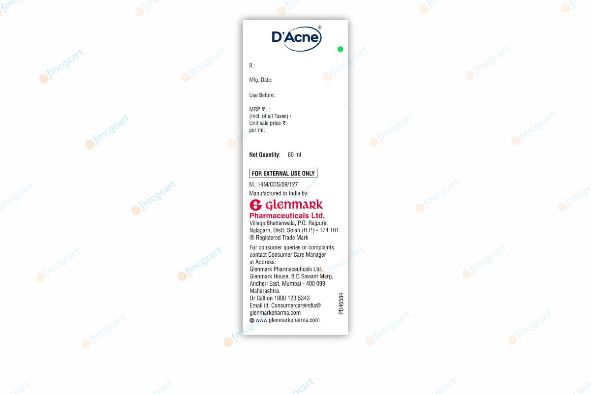 D'Acne Foaming Face Wash, 60ml