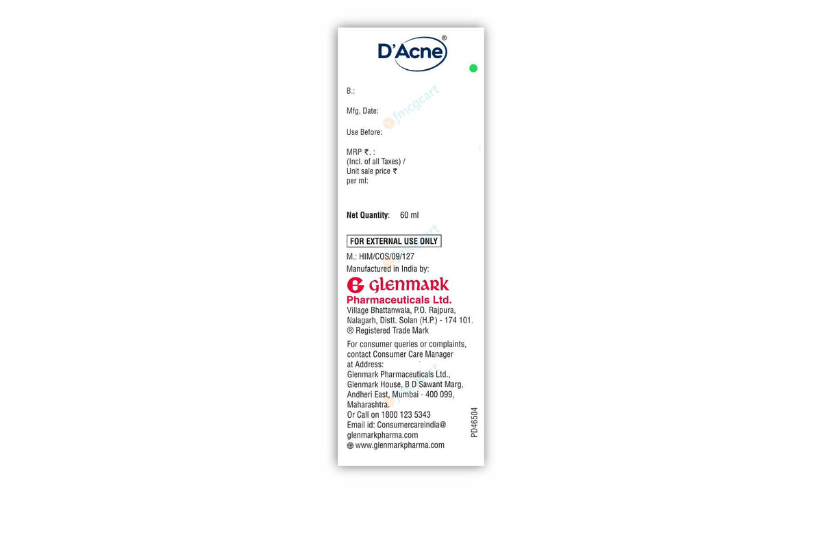 D'Acne Foaming Face Wash, 60ml