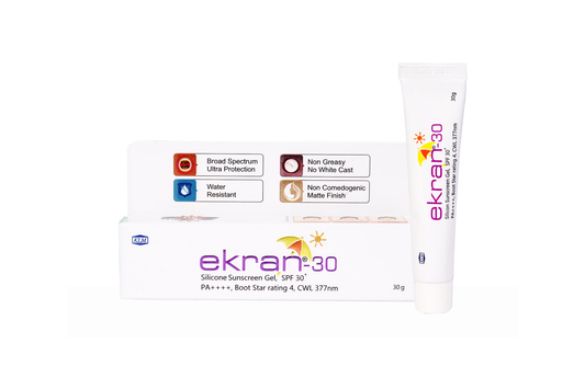 Ekran 30 Silicon Sunscreen Gel SPF30+, 50gm
