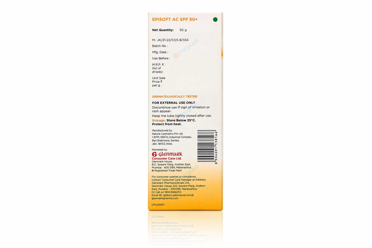 Episoft AC Hydrating Sunscreen SPF50+, 50gm