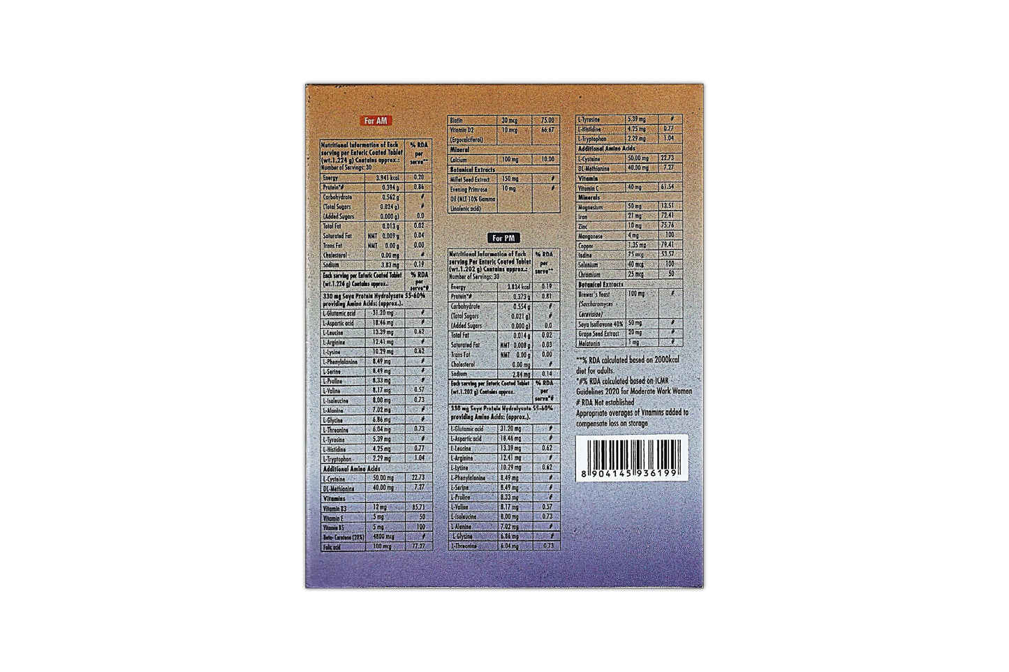 Follihair AM PM Nutraceutical Tablet, 60N