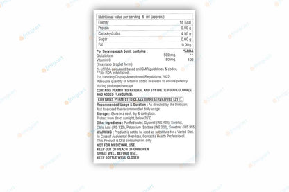 Glucy Shot Glutathione with Vitamin C, 10x5ml
