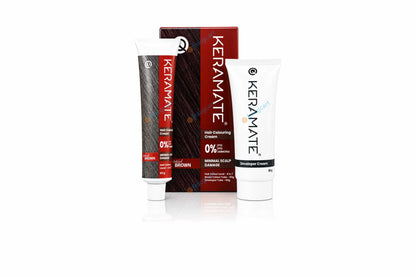 Keramate Hair Colouring Cream, Natural Brown