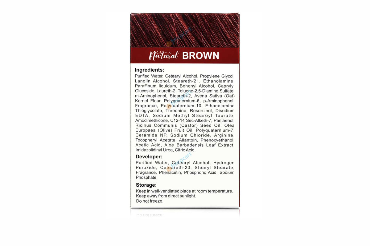 Keramate Hair Colouring Cream, Natural Brown