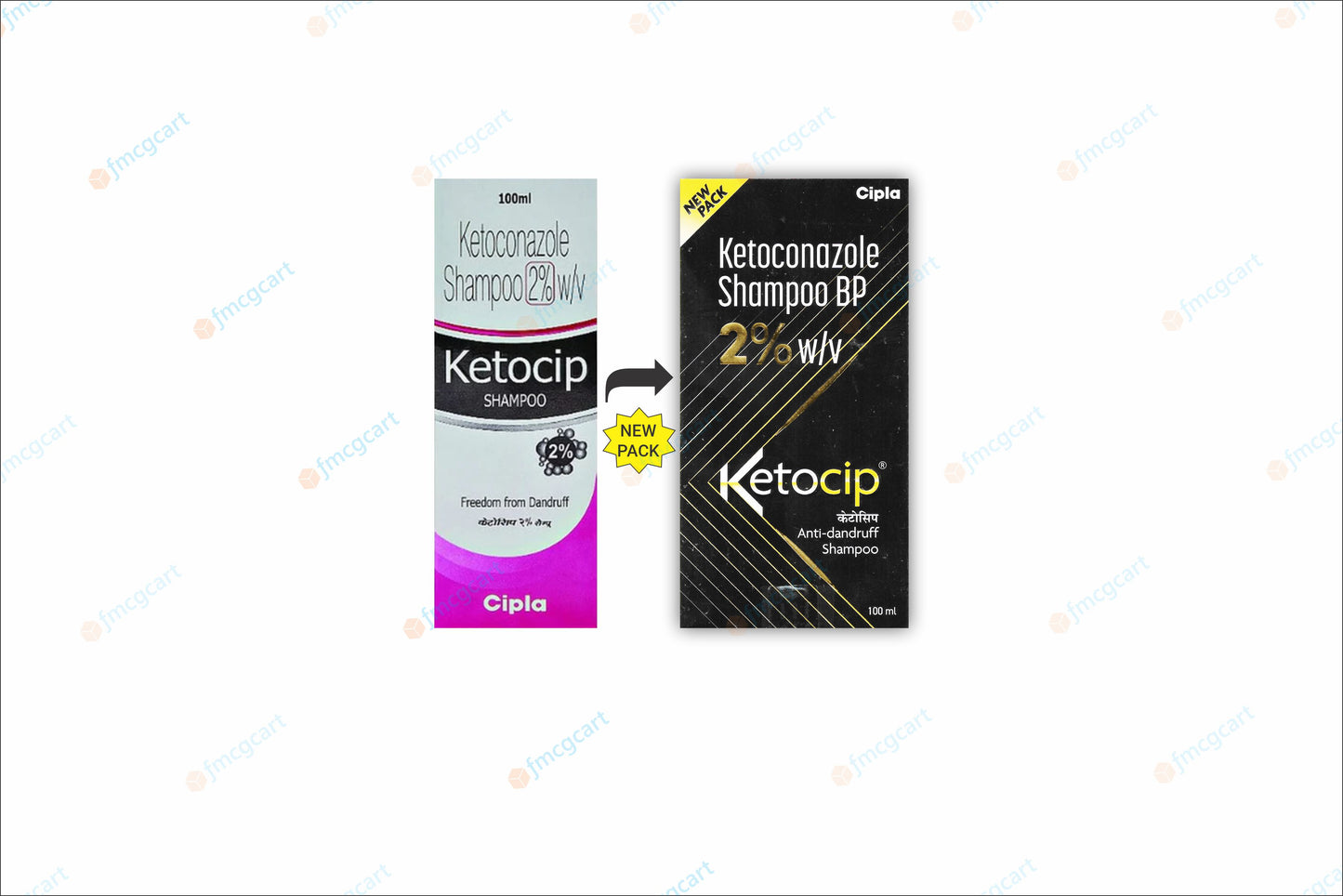 Ketocip 2% Shampoo, 100ml (Pack of 2)