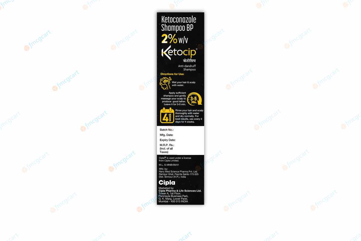 Ketocip 2% Shampoo, 100ml (Pack of 2)