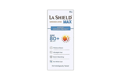La Shield MAX Sunscreen Lotion SPF80+, 50gm