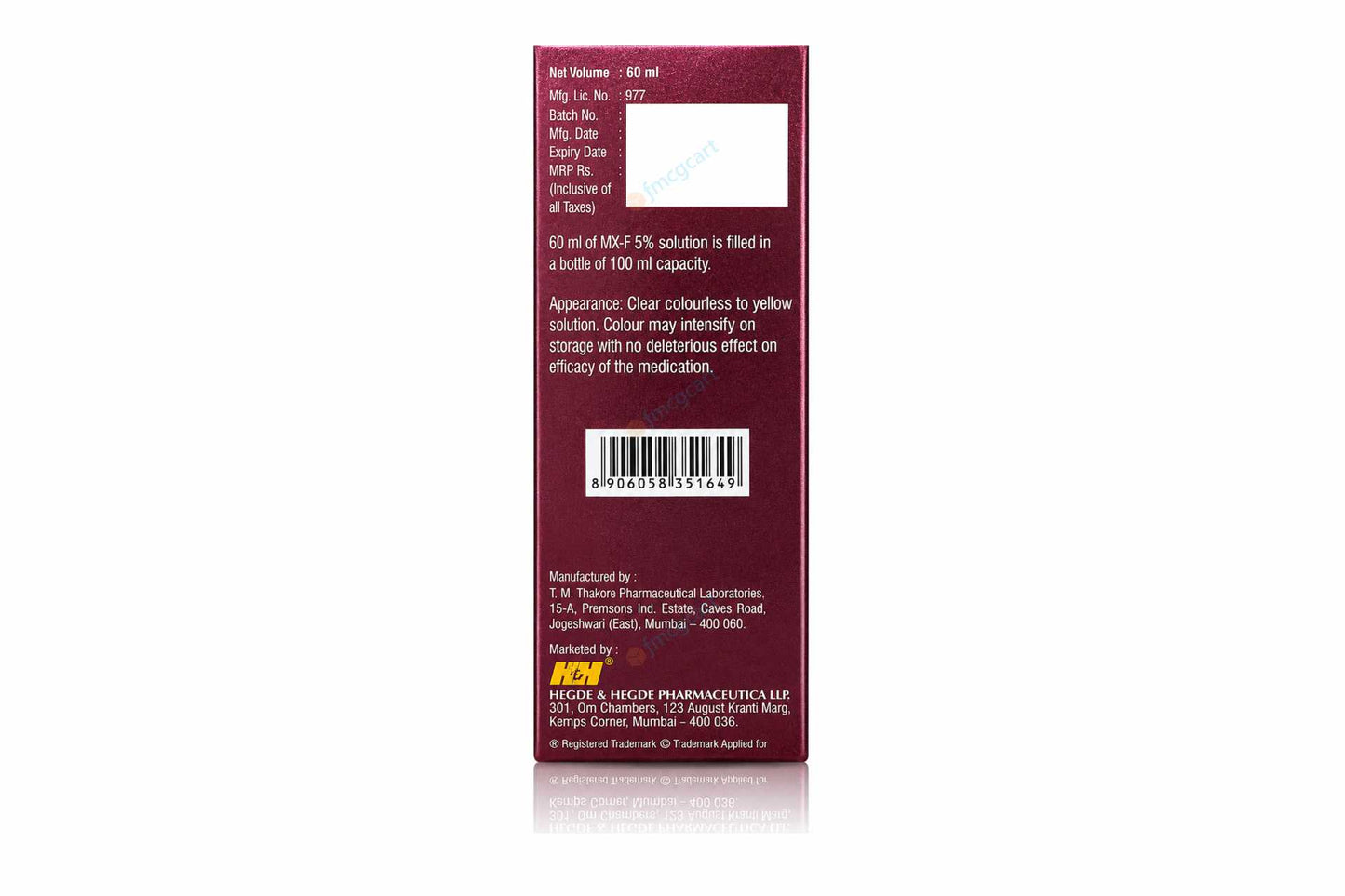 MX-F 5% Topical Solution, 60ml