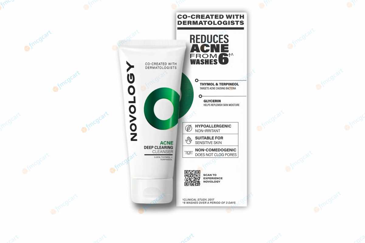 Novology Acne Deep Clearing Cleanser, 150gm