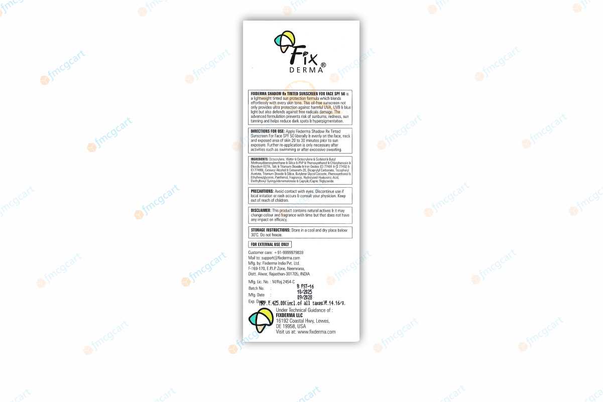 Shadow Tinted Sunscreen SPF50+, 30gm