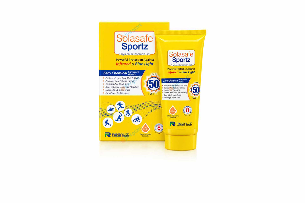 Solasafe Sportz Physical Sunscreen Gel SPF 50+, 50gm
