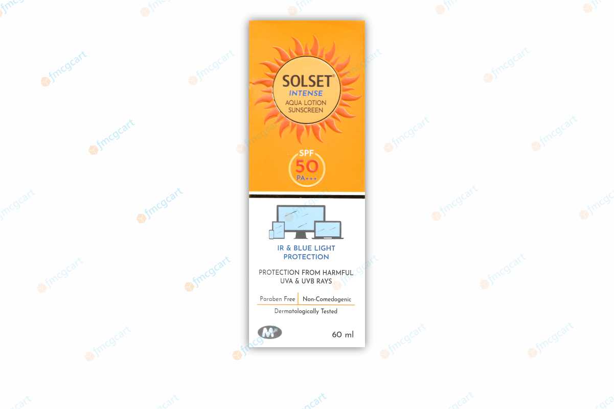 Solset Intense Aqua Lotion Sunscreen SPF50+, 60ml