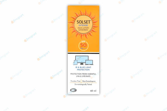 Solset Intense Aqua Lotion Sunscreen SPF50+, 60ml