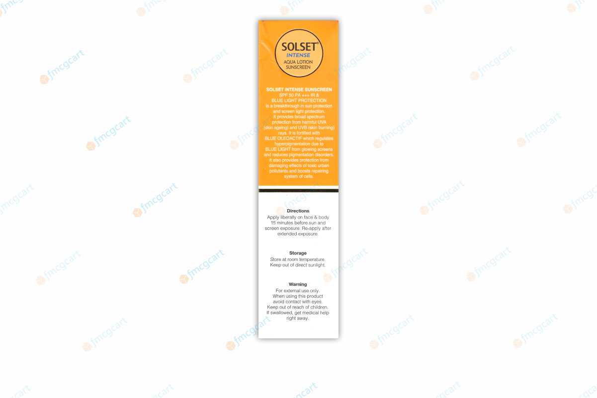 Solset Intense Aqua Lotion Sunscreen SPF50+, 60ml
