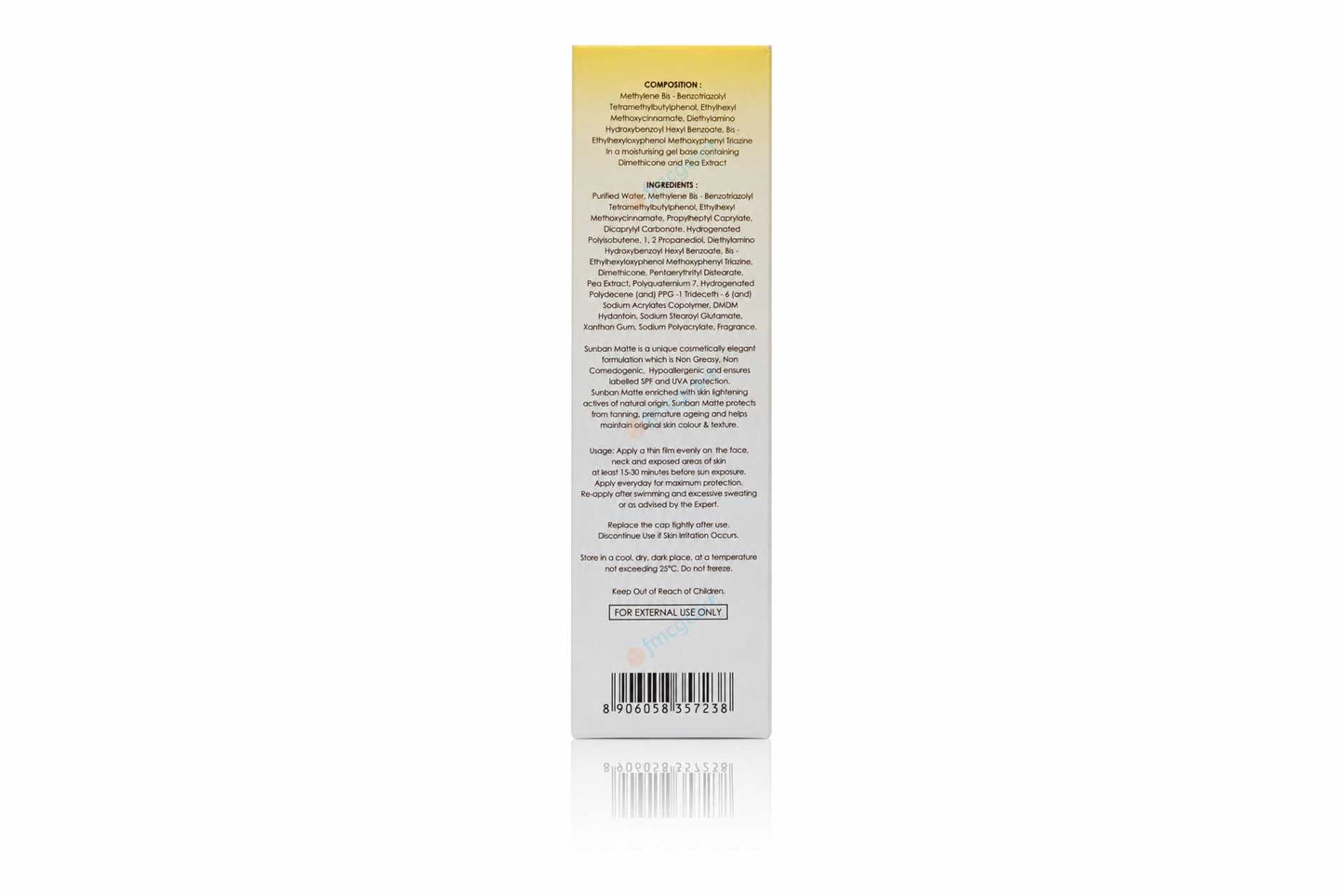 Sunban Matte Gel, 75gm