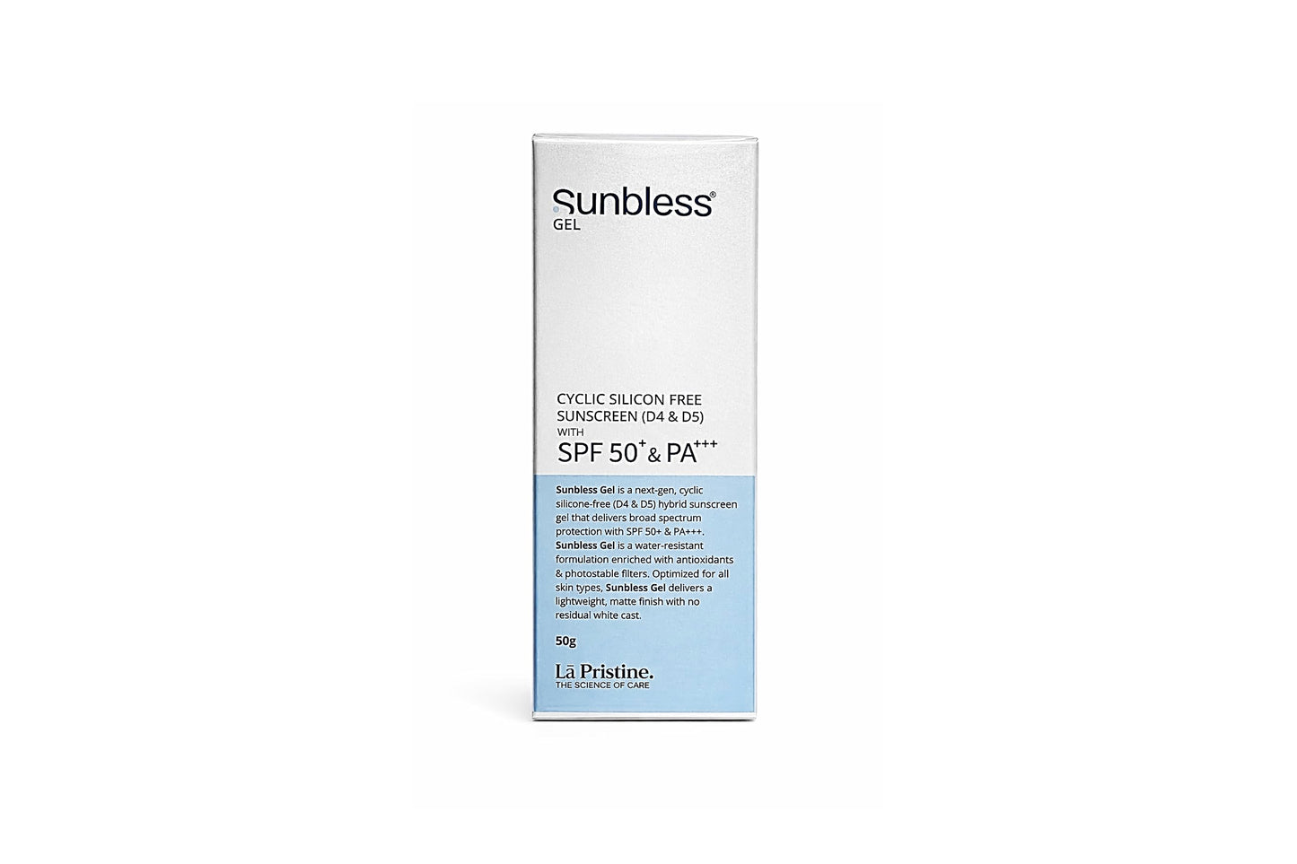 Sunbless Cyclic Silicon Free Sunscreen (D4 & D5) SPF50+, 50gm