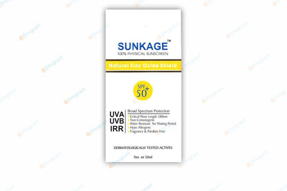 Sunkage Natural Zinc Oxide Shield SPF50+, 50ml