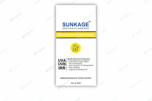 Sunkage Natural Zinc Oxide Shield SPF50+, 50ml