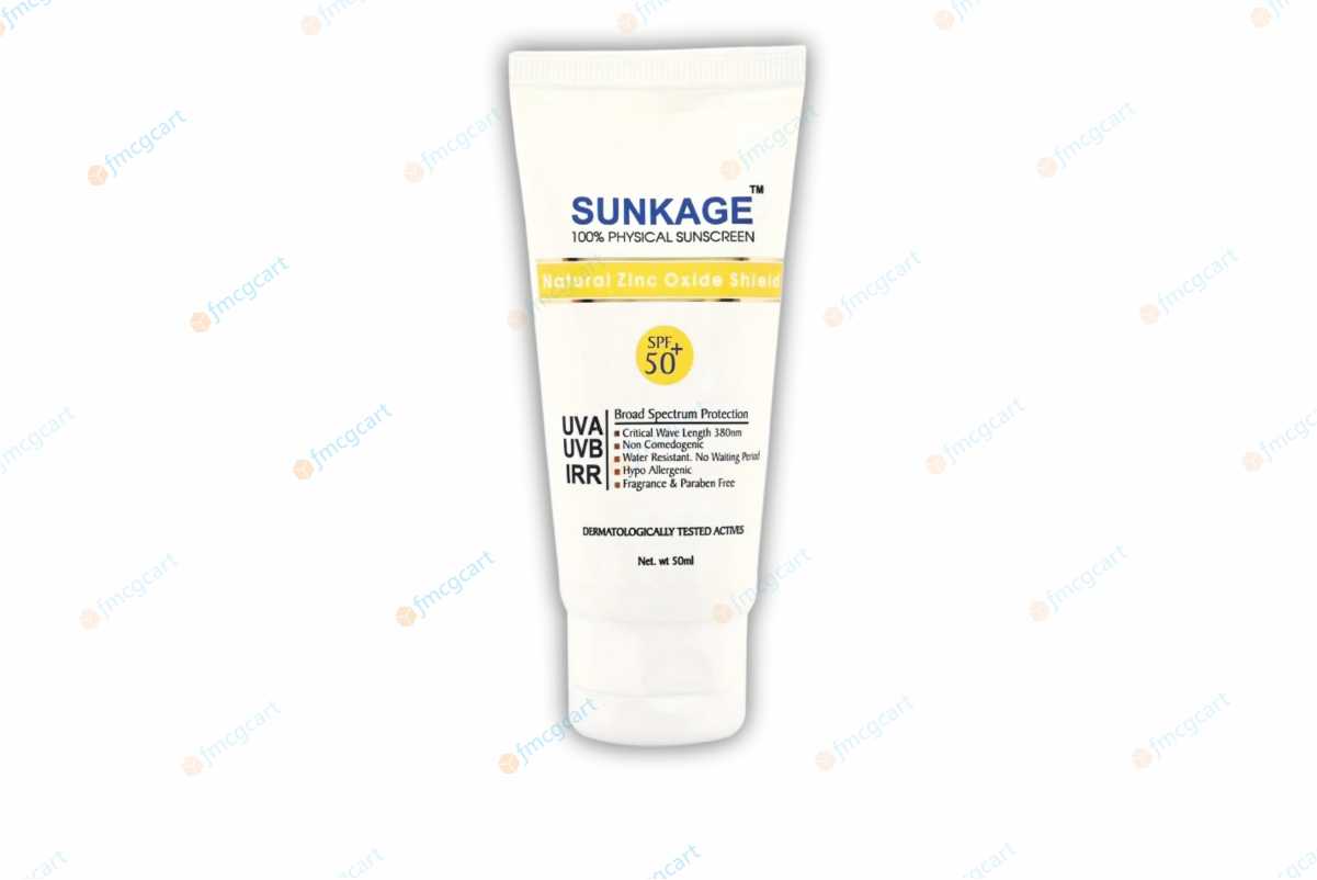 Sunkage Natural Zinc Oxide Shield SPF50+, 50ml