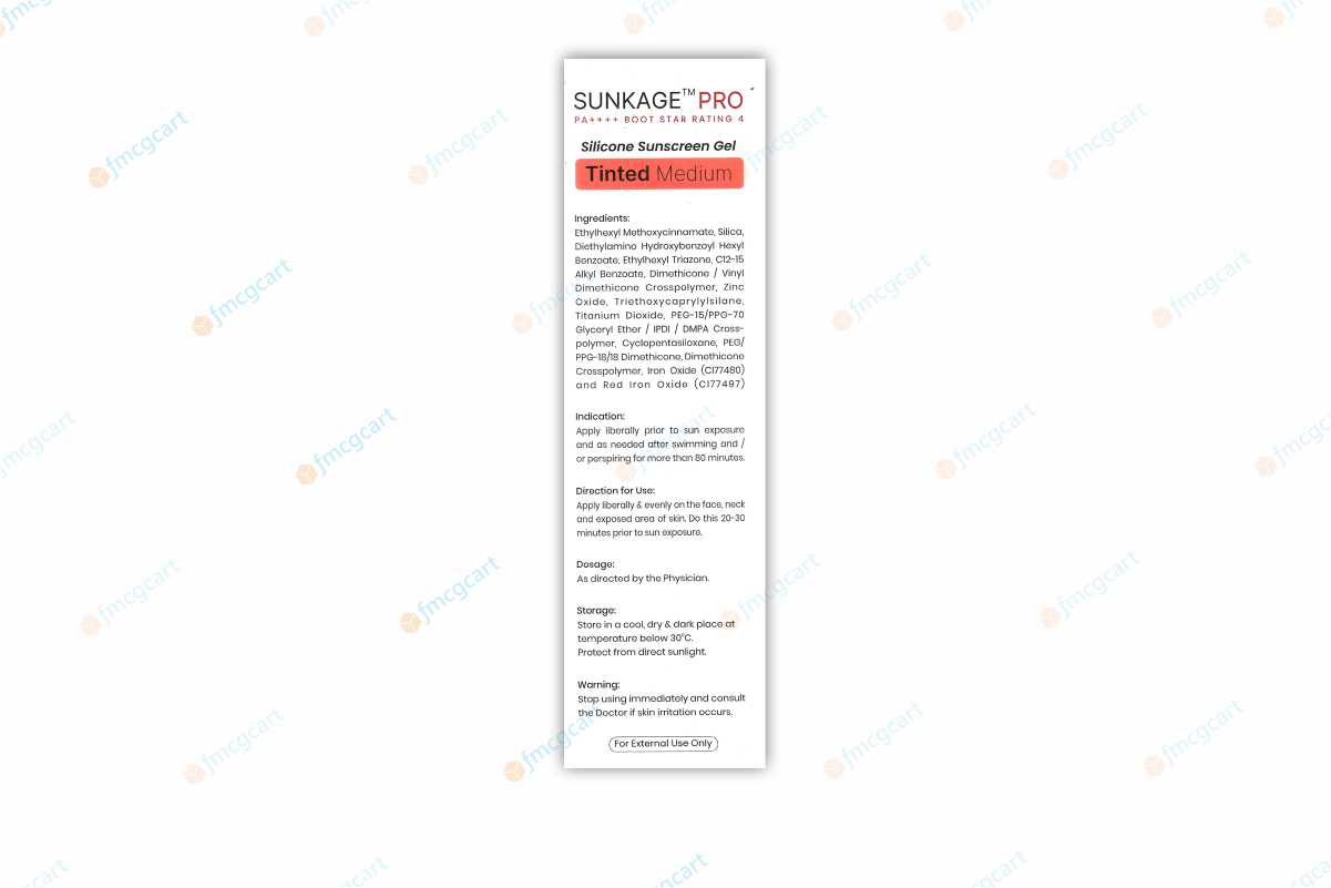 Sunkage Pro Silicon Sunscreen Gel SPF80+, 50ml