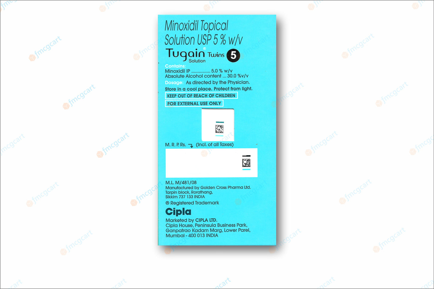 Tugain Twins 5% Solution, 2x60ml